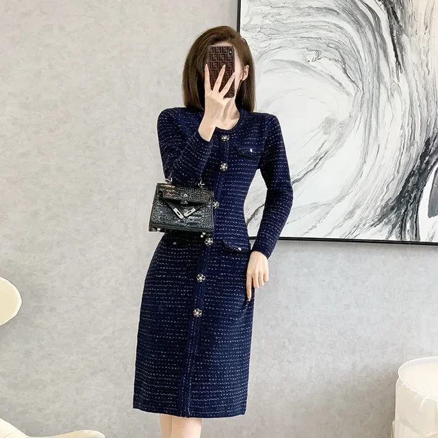 blue fall dress women Sail To Sable Smocked Waist Mini Dress