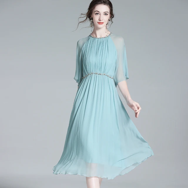 Flowy Elegant Blue Dress | Free Shipping!